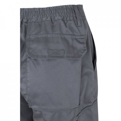 VL ATHENA. Pantaloni din twill &icirc;n două tonuri (210g/m&sup2;), căptușiți, cu mai multe buzunare, din bumbac (20%) și poliester (80%) - Gri/Portocaliu