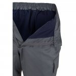 VL ATHENA. Pantaloni din twill &icirc;n două tonuri (210g/m&sup2;), căptușiți, cu mai multe buzunare, din bumbac (20%) și poliester (80%) - Gri/Portocaliu
