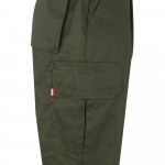 VL ATHENA. Pantaloni din twill &icirc;n două tonuri (210g/m&sup2;), căptușiți, cu mai multe buzunare, din bumbac (20%) și poliester (80%) - Verde armată/Galben