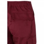 VL ATHENA. Pantaloni din twill &icirc;n două tonuri (210g/m&sup2;), căptușiți, cu mai multe buzunare, din bumbac (20%) și poliester (80%) - Burgundia/Galben