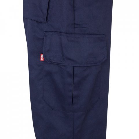 VL POSEIDON. Двуцветни панталони от плат с много джобове (210 г/м&sup2;), от памук (20%) и полиестер (80%) - Син/жълт