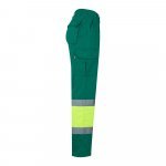VL POSEIDON. Двуцветни панталони от плат с много джобове (210 г/м&sup2;), от памук (20%) и полиестер (80%) - зелен/жълт