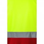 VL CUPID. Polo piqu&eacute; bicolore (160g/m&sup2;) &agrave; manches courtes, en polyester (100%) - Rouge/Jaune