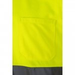 VL CUPID. Polo piqu&eacute; bicolore (160g/m&sup2;) &agrave; manches courtes, en polyester (100%) - Gris/Jaune