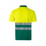 VL CUPID. Polo piqu&eacute; bicolore (160g/m&sup2;) &agrave; manches courtes, en polyester (100%) - Vert/Jaune