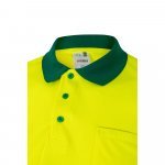 VL CUPID. Polo piqu&eacute; bicolore (160g/m&sup2;) &agrave; manches courtes, en polyester (100%) - Vert/Jaune