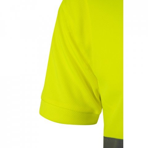 VL CUPID. Polo piqu&eacute; bicolore (160g/m&sup2;) &agrave; manches courtes, en polyester (100%) - Bordeaux/Jaune