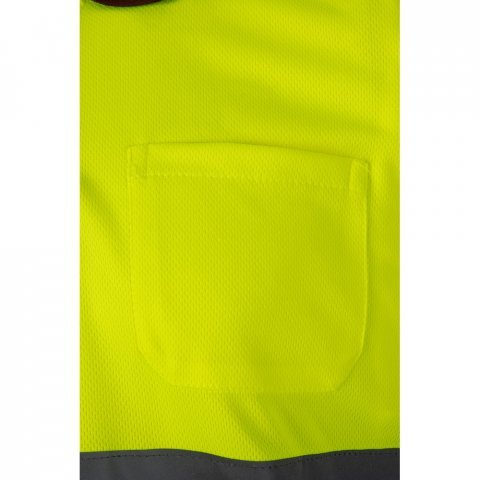 VL CUPID. Polo piqu&eacute; bicolore (160g/m&sup2;) &agrave; manches courtes, en polyester (100%) - Bordeaux/Jaune