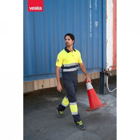 VL CUPID. Polo piqu&eacute; bicolore (160g/m&sup2;) &agrave; manches courtes, en polyester (100%)