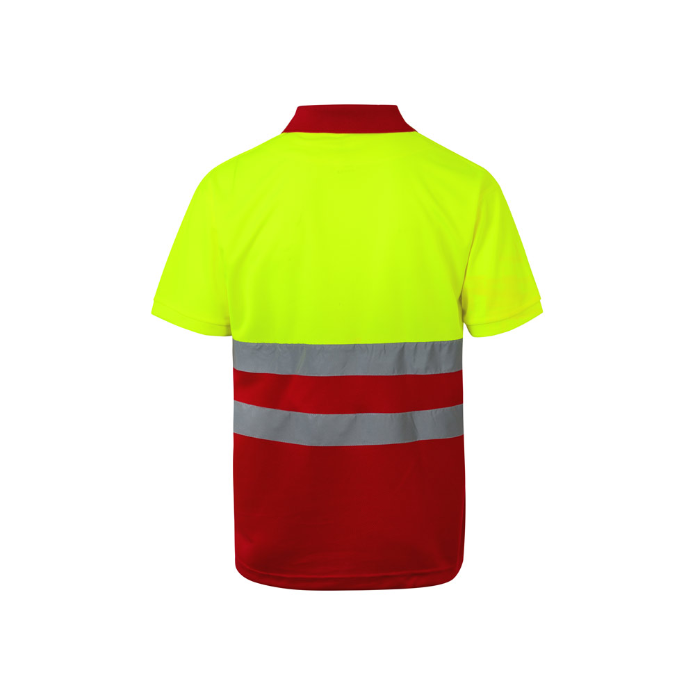 VL CUPID LARGE. Polo bicolore bird-eye (160g/m²) con maniche corte, in poliestere (100%)