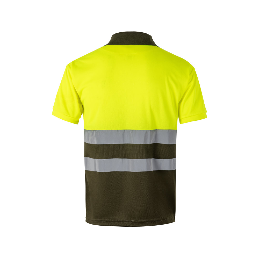 VL CUPID LARGE. Polo bicolore bird-eye (160g/m²) con maniche corte, in poliestere (100%)