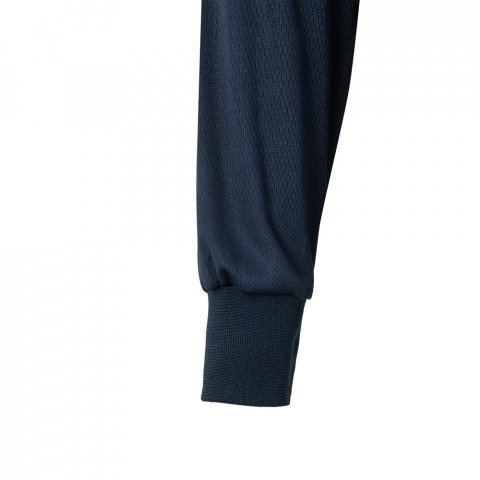 VL VULCAN. Dvoubarevn&aacute; poloko&scaron;ile z ptač&iacute; perspektivy (160 g/m&sup2;) s dlouh&yacute;m ruk&aacute;vem, z polyesteru (100 %) - Modr&aacute;/Oranžov&aacute;