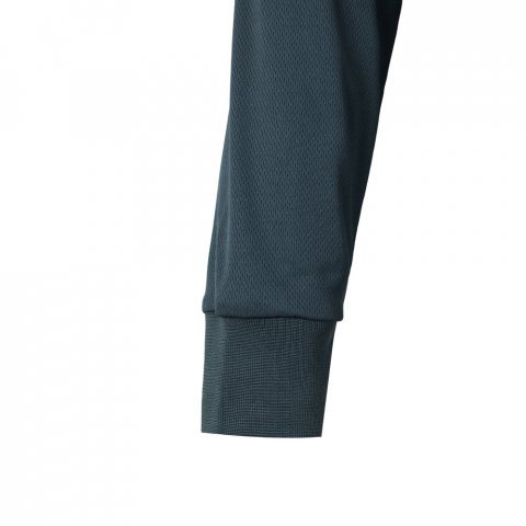 VL VULCAN. Dvoubarevn&aacute; poloko&scaron;ile z ptač&iacute; perspektivy (160 g/m&sup2;) s dlouh&yacute;m ruk&aacute;vem, z polyesteru (100 %) - &Scaron;ed&aacute;/Oranžov&aacute;