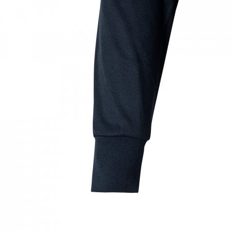 VL VULCAN LARGE. Zweifarbiges Poloshirt im Bird-Eye-Design (160g/m&sup2;) mit langen &Auml;rmeln, aus Polyester (100%) - Marineblau/Gelb