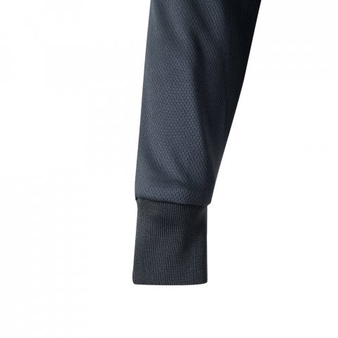 VL VULCAN LARGE. Zweifarbiges Poloshirt im Bird-Eye-Design (160g/m&sup2;) mit langen &Auml;rmeln, aus Polyester (100%) - Grau/Gelb