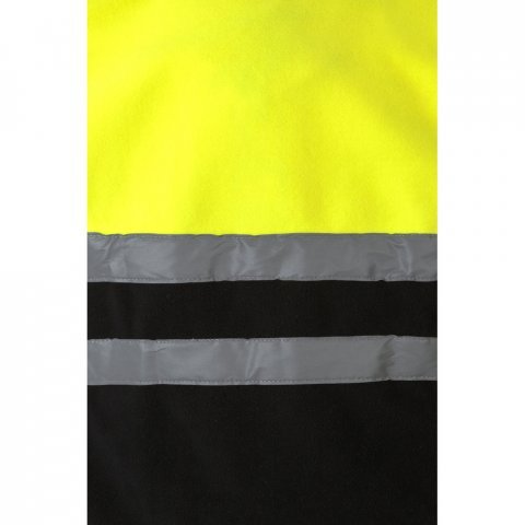 VL EROS. Casaco polar bicolor (280g/m&sup2;), em poli&eacute;ster (100%) - Preto/Amarelo