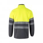 VL EROS. Casaco polar bicolor (280g/m&sup2;), em poli&eacute;ster (100%) - Cinzento/Amarelo