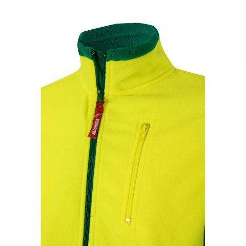 VL EROS. Casaco polar bicolor (280g/m&sup2;), em poli&eacute;ster (100%) - Verde/Amarelo