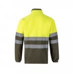VL EROS. Casaco polar bicolor (280g/m&sup2;), em poli&eacute;ster (100%) - Verde tropa/Amarelo