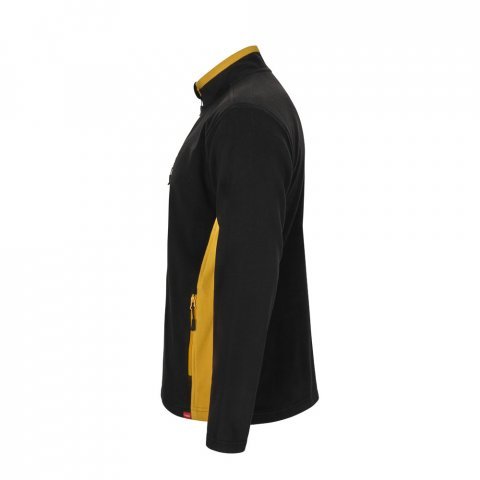 VL GERAS. Casaco polar bicolor (220g/m&sup2;) em poli&eacute;ster (100%) - Preto/Amarelo