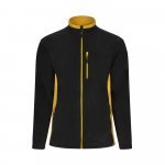 VL GERAS. Casaco polar bicolor (220g/m&sup2;) em poli&eacute;ster (100%) - Preto/Amarelo