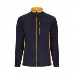 VL GERAS. Casaco polar bicolor (220g/m&sup2;) em poli&eacute;ster (100%) - Azul marinho/Amarelo