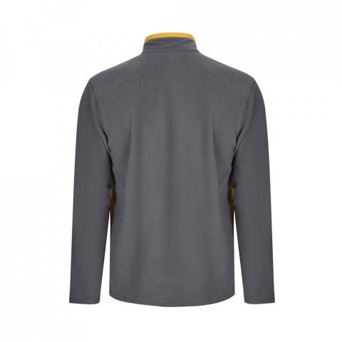 VL GERAS. Casaco polar bicolor (220g/m&sup2;) em poli&eacute;ster (100%) - Cinzento/Amarelo