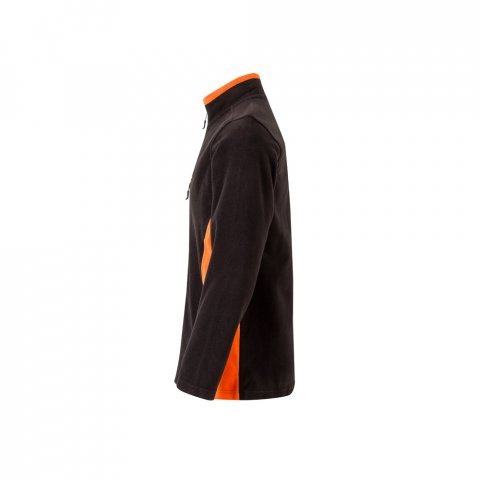 VL GERAS. Casaco polar bicolor (220g/m&sup2;) em poli&eacute;ster (100%) - Preto/Laranja
