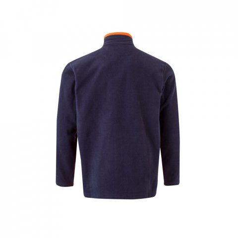 VL GERAS. Casaco polar bicolor (220g/m&sup2;) em poli&eacute;ster (100%) - Azul marinho/Laranja