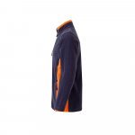 VL GERAS. Casaco polar bicolor (220g/m&sup2;) em poli&eacute;ster (100%) - Azul marinho/Laranja
