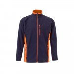 VL GERAS. Casaco polar bicolor (220g/m&sup2;) em poli&eacute;ster (100%) - Azul marinho/Laranja