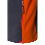 VL GERAS. Casaco polar bicolor (220g/m&sup2;) em poli&eacute;ster (100%) - Cinzento/Laranja