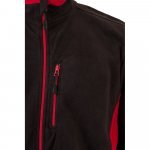VL GERAS. Casaco polar bicolor (220g/m&sup2;) em poli&eacute;ster (100%) - Preto/Vermelho