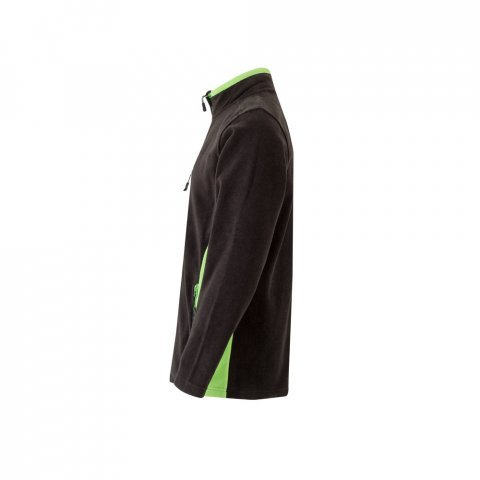VL GERAS. Casaco polar bicolor (220g/m&sup2;) em poli&eacute;ster (100%) - Preto/Verde