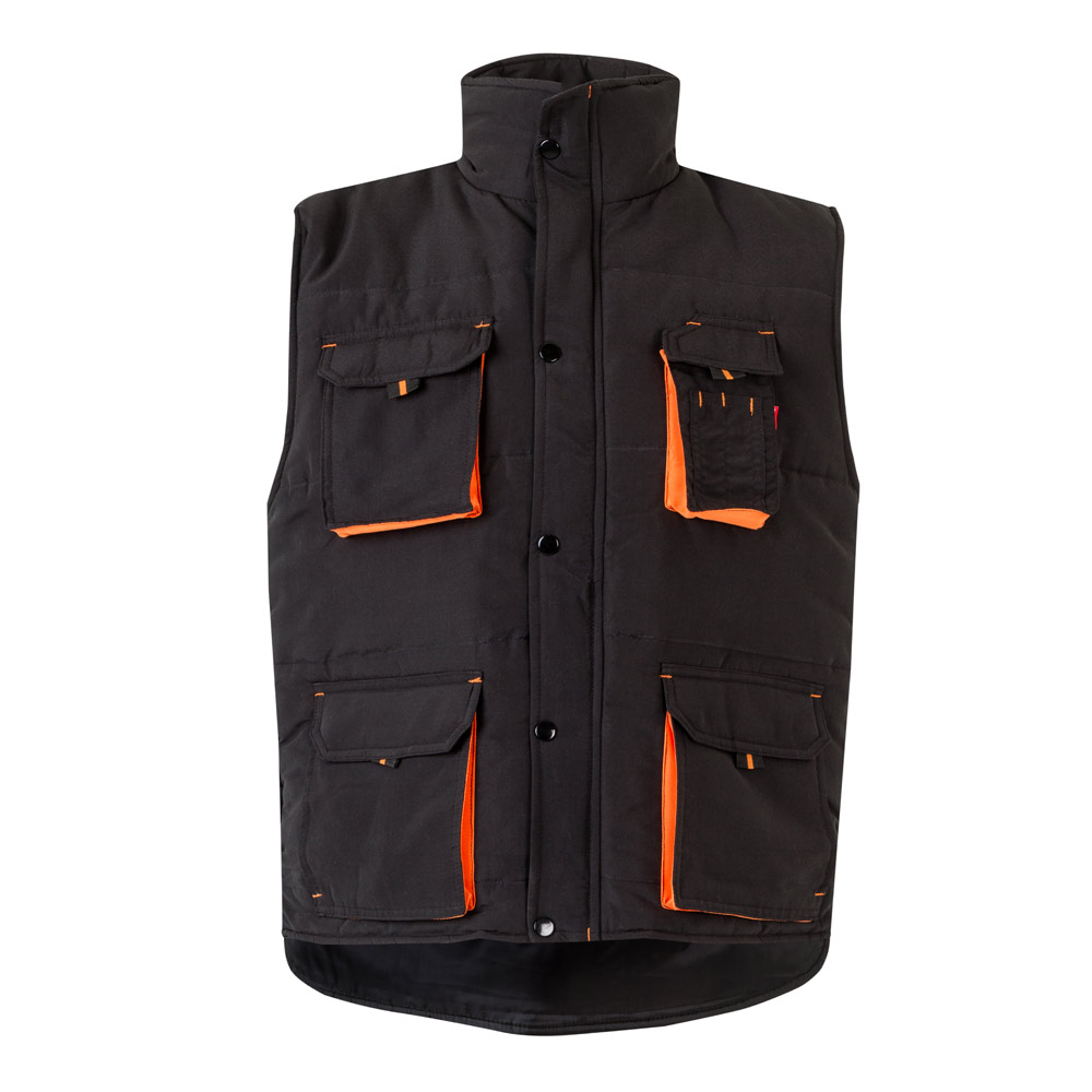 VL NERGAL. Gilet imbottito, bicolore e con diverse tasche (120g/m²), in poliestere (100%)