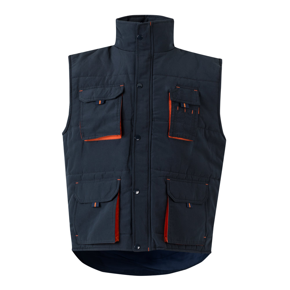 VL NERGAL. Gilet imbottito, bicolore e con diverse tasche (120g/m²), in poliestere (100%)