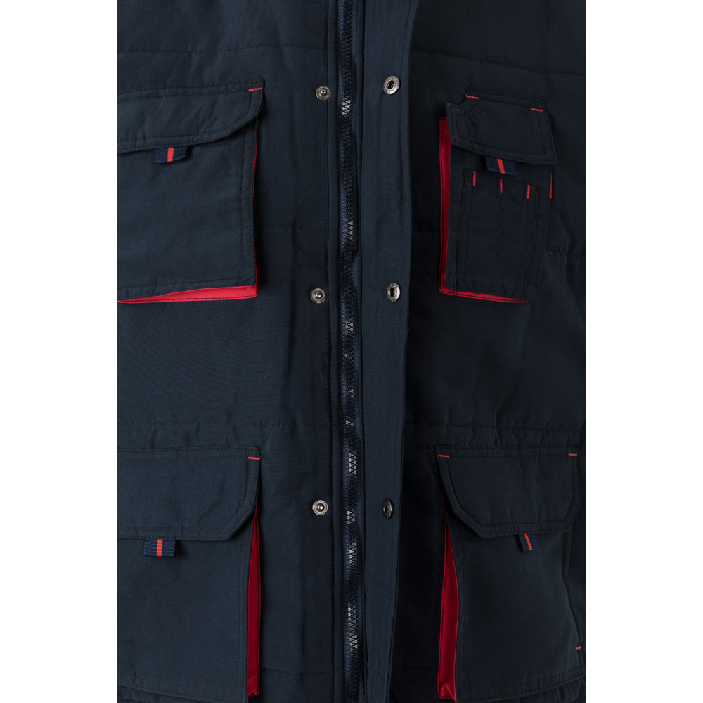 VL NERGAL. Gilet imbottito, bicolore e con diverse tasche (120g/m²), in poliestere (100%)