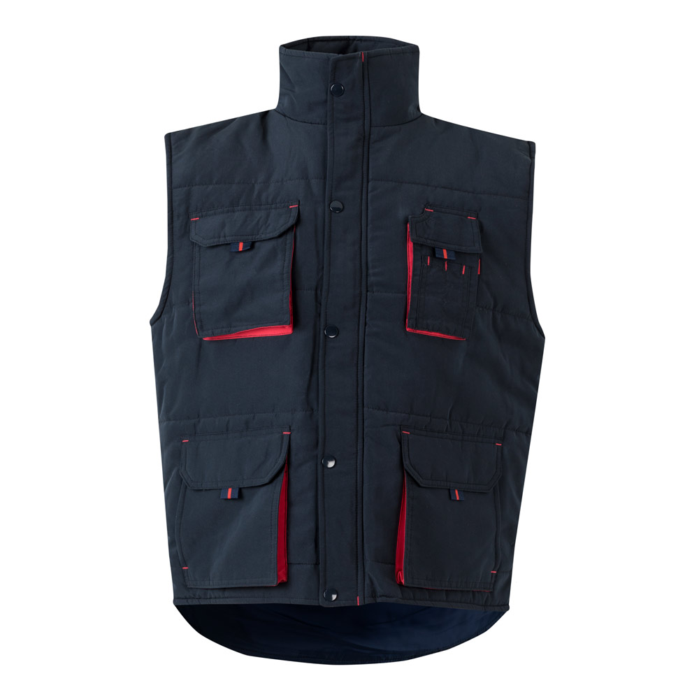 VL NERGAL. Gilet imbottito, bicolore e con diverse tasche (120g/m²), in poliestere (100%)