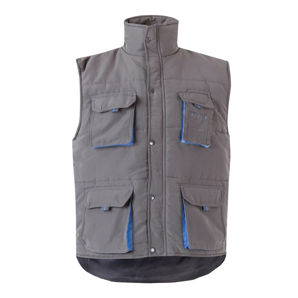 VL NERGAL. Gilet imbottito, bicolore e con diverse tasche (120g/m²), in poliestere (100%)
