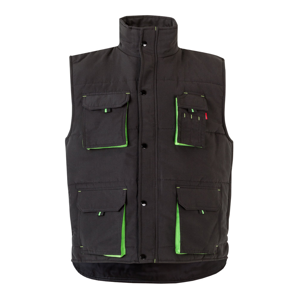 VL NERGAL. Gilet imbottito, bicolore e con diverse tasche (120g/m²), in poliestere (100%)