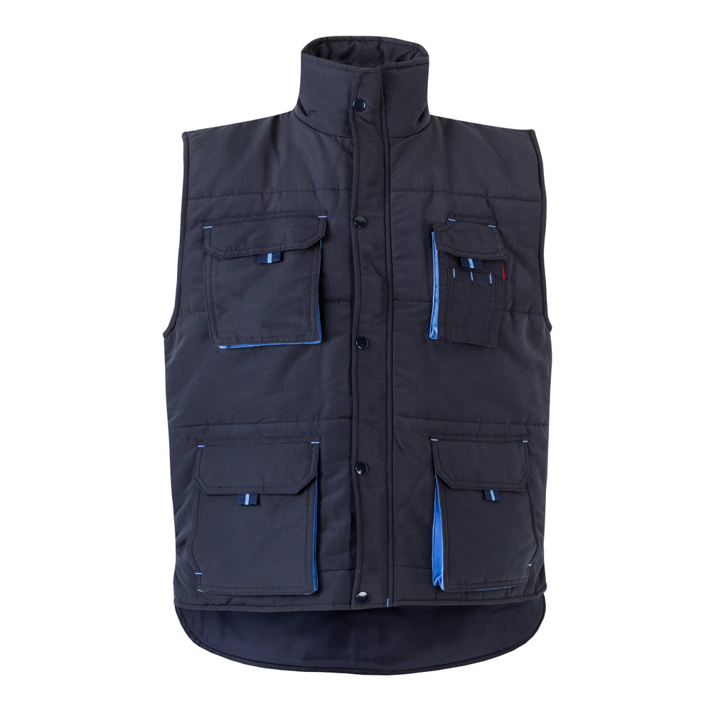 VL NERGAL. Gilet imbottito, bicolore e con diverse tasche (120g/m²), in poliestere (100%)