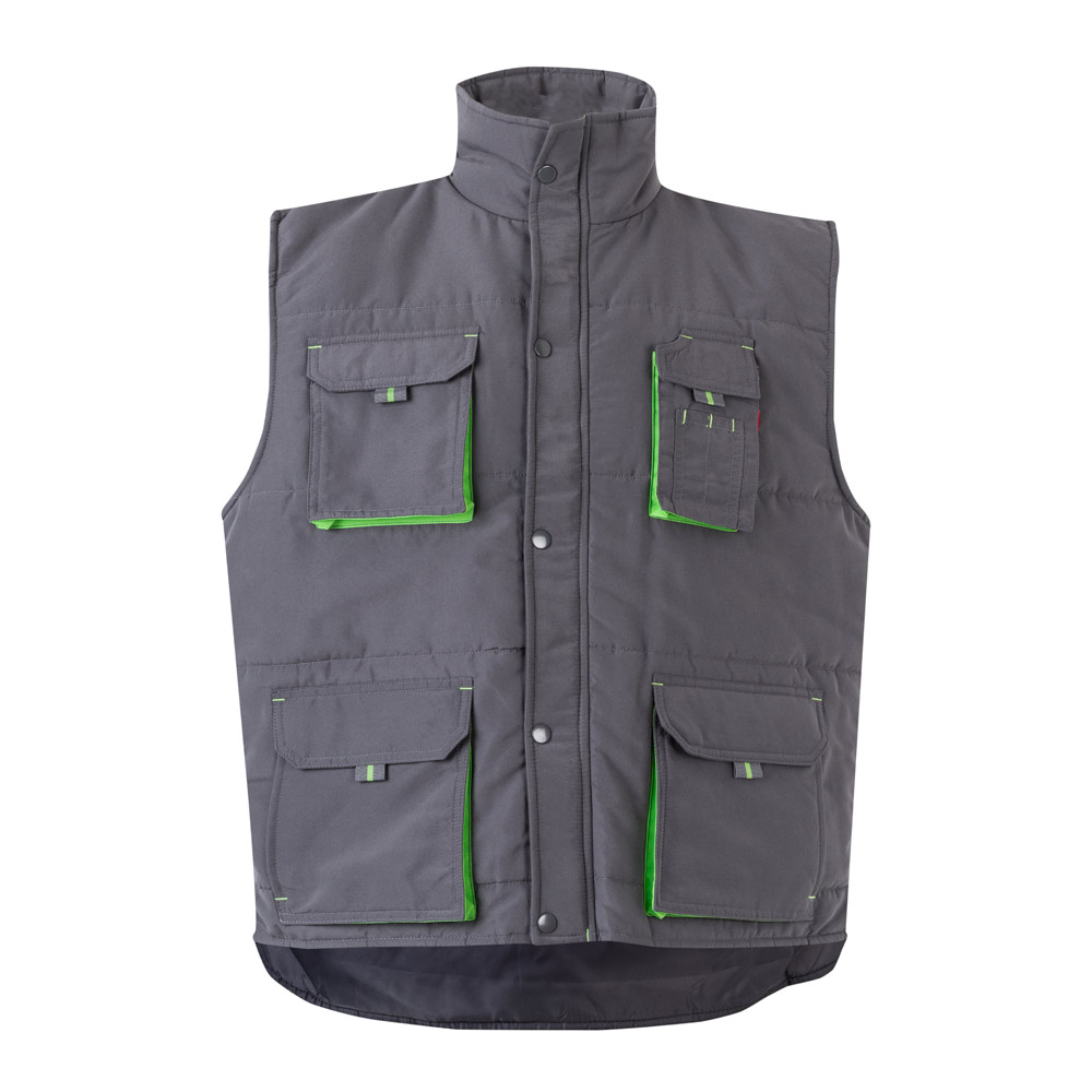 VL NERGAL. Gilet imbottito, bicolore e con diverse tasche (120g/m²), in poliestere (100%)