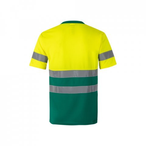 VL BRAHMA. Dvoubarevn&eacute; technick&eacute; tričko z ptač&iacute; perspektivy (140 g/m&sup2;), z polyesteru (100 %) - Zelen&aacute;/Žlut&aacute;