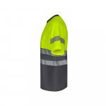 VL BASTET. Dvoubarevn&eacute; pik&eacute; tričko (150 g/m&sup2;), z bavlny (55 %) a polyesteru (45 %) - &Scaron;ed&aacute;/Žlut&aacute;