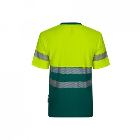 VL BASTET. Dvoubarevn&eacute; pik&eacute; tričko (150 g/m&sup2;), z bavlny (55 %) a polyesteru (45 %) - Zelen&aacute;/Žlut&aacute;