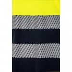 VL ACHELOUS. Polo bicolor piqu&eacute; (150g/m&sup2;) de manga curta, em algod&atilde;o (55%) e poli&eacute;ster (45%) - Azul marinho/Amarelo