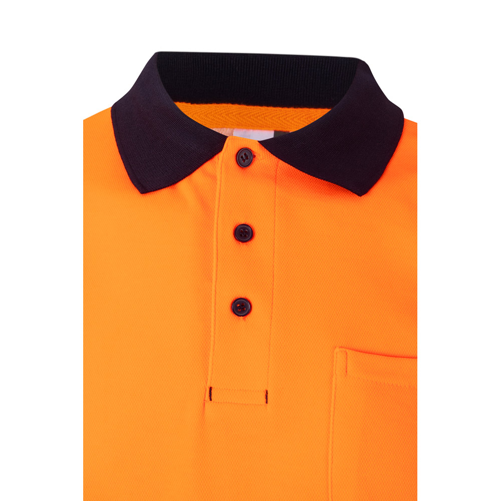 VL ACHELOUS. Polo bicolore piqué (150g/m²) con maniche corte, in cotone (55%) e poliestere (45%)