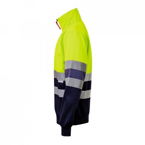 VL THOR. Felpa bicolore (300g/m&sup2;) in pile di poliestere (100%) - Blu scuro/Giallo