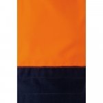 VL THOR. Felpa bicolore (300g/m&sup2;) in pile di poliestere (100%) - Blu scuro/Arancione