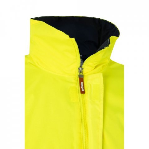 VL THEMIS. Parka bicolore (190g/m&sup2;), in poliestere (100%), con rivestimento in PU - Blu scuro/Giallo
